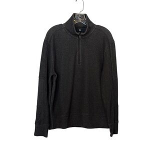 Banana Republic Men's Quarter-Zip Sweater Size Medium Charcoal Gray Ribbed 2024